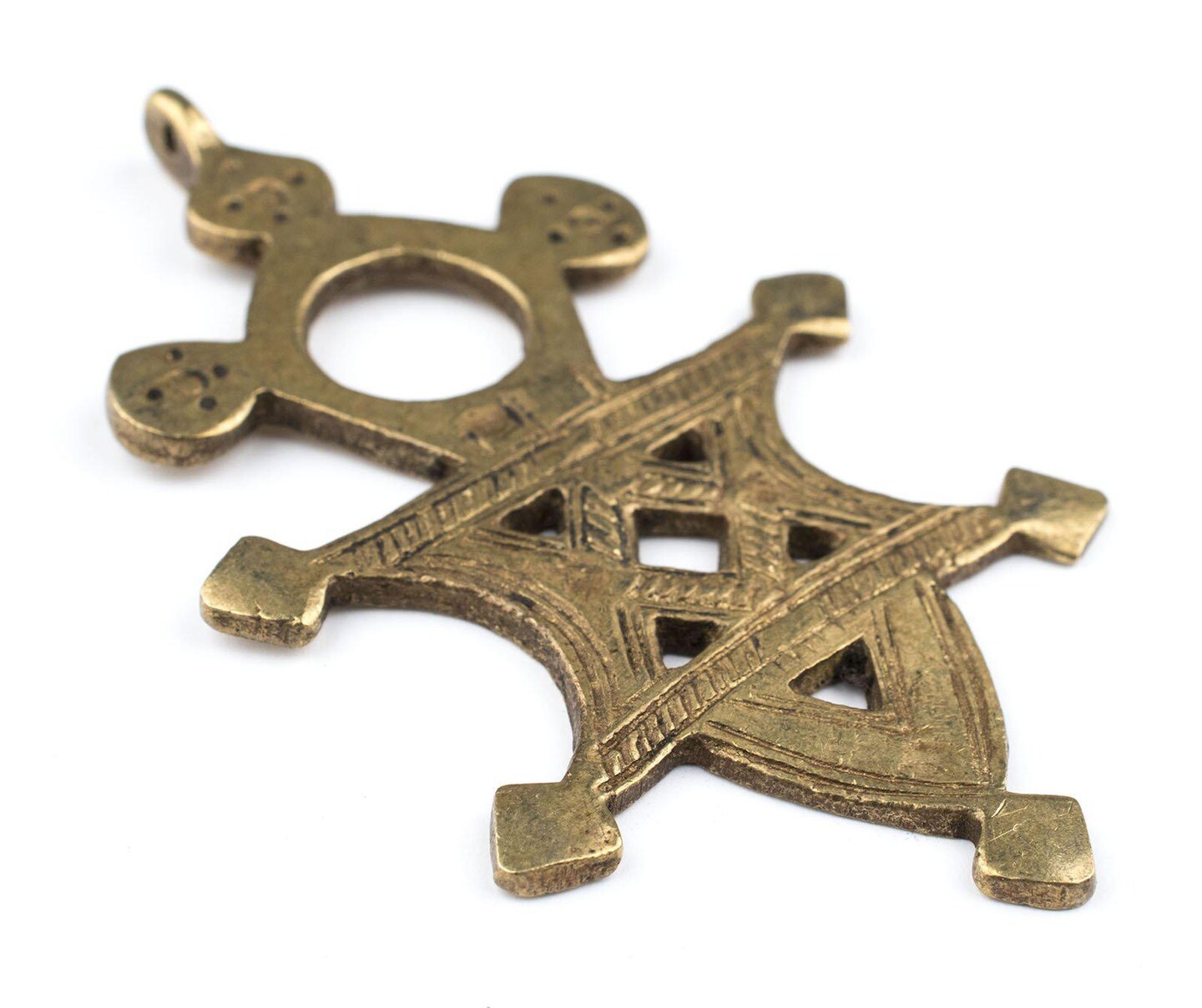 TheBeadChest Bronze Tuareg Star Cross Pendant
