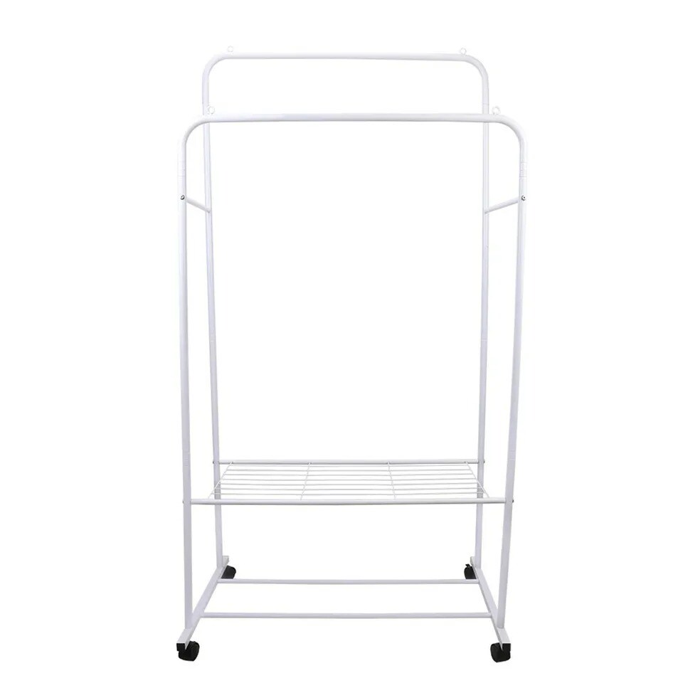 Industrial Pipe Metal Clothes Rail Heavy Duty Garment Hanging Rack Shoe