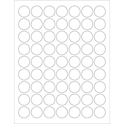 Tape Logic Laser Labels, 1&#x22; Circle, White, 6300/Case