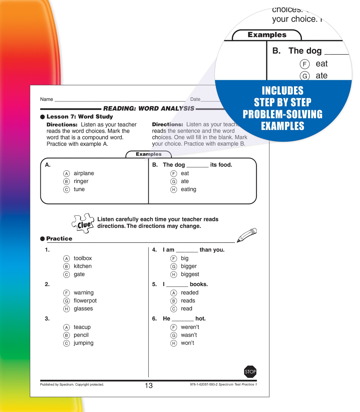 Spectrum Test Practice 1st Grade Workbooks, Math, Language Arts, Reading Comprehension, Grammar, Spelling, Vocabulary, and Writing Practice, Classroom or Homeschool Curriculum