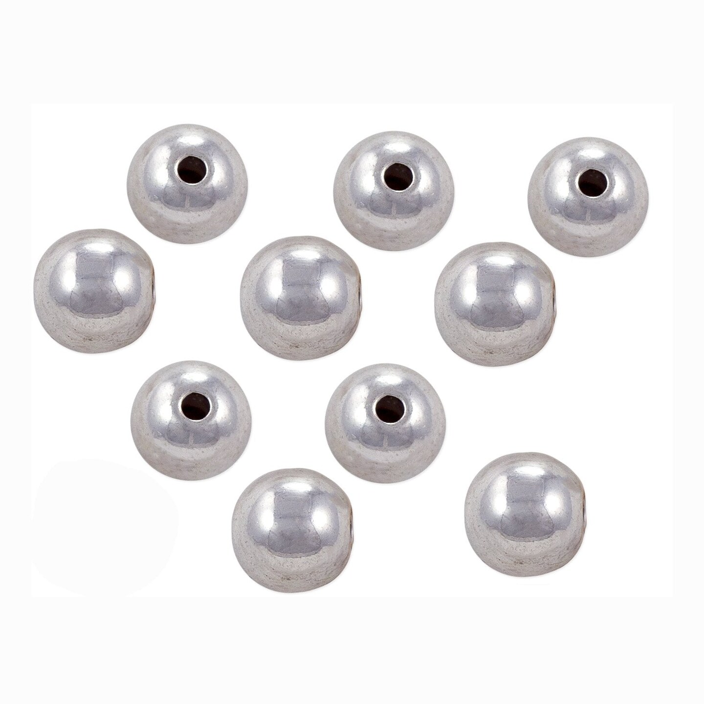 JewelrySupply Memory Wire End Caps 5mm Silver Plated (Package of 10)