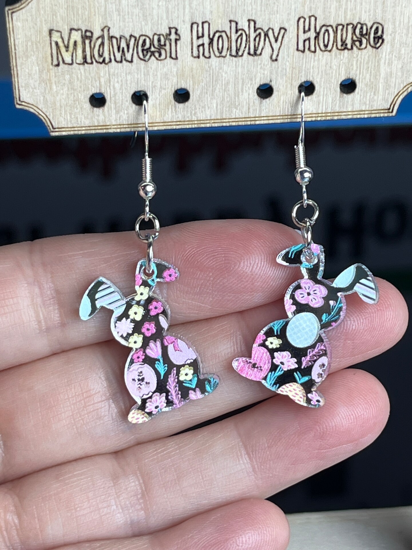 Sterling silver easter earrings