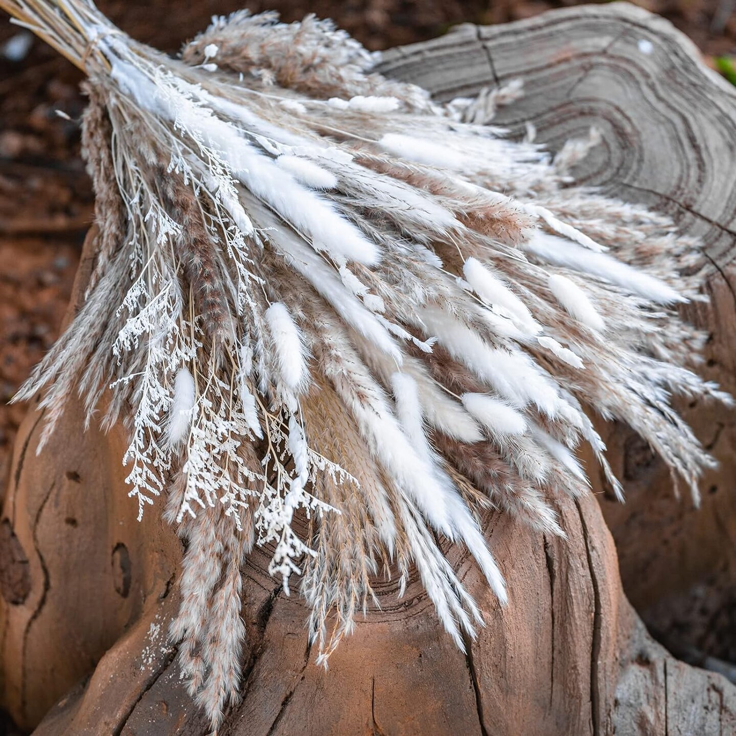 96PCS Natural Dried Pampas Grass Boho Home Decor Bouquet