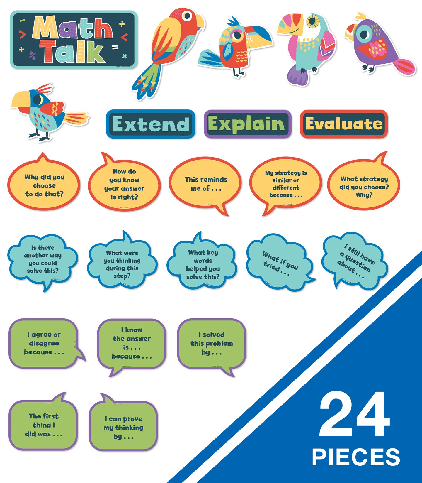 Carson Dellosa Education Math Talk Mini Bulletin Board Set