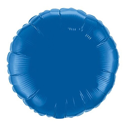 18&#x22; Dark Blue Round Flat Foil Balloon