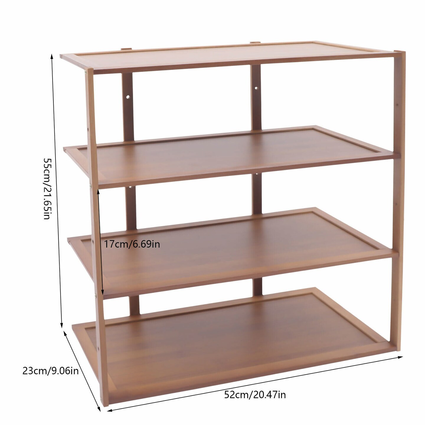 Kitcheniva 4-Tier Bamboo Shoe Rack Organizer Shelf