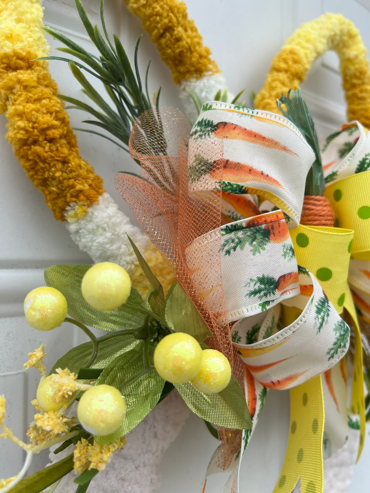 Yellow Easter Bunny hotsell Wreath