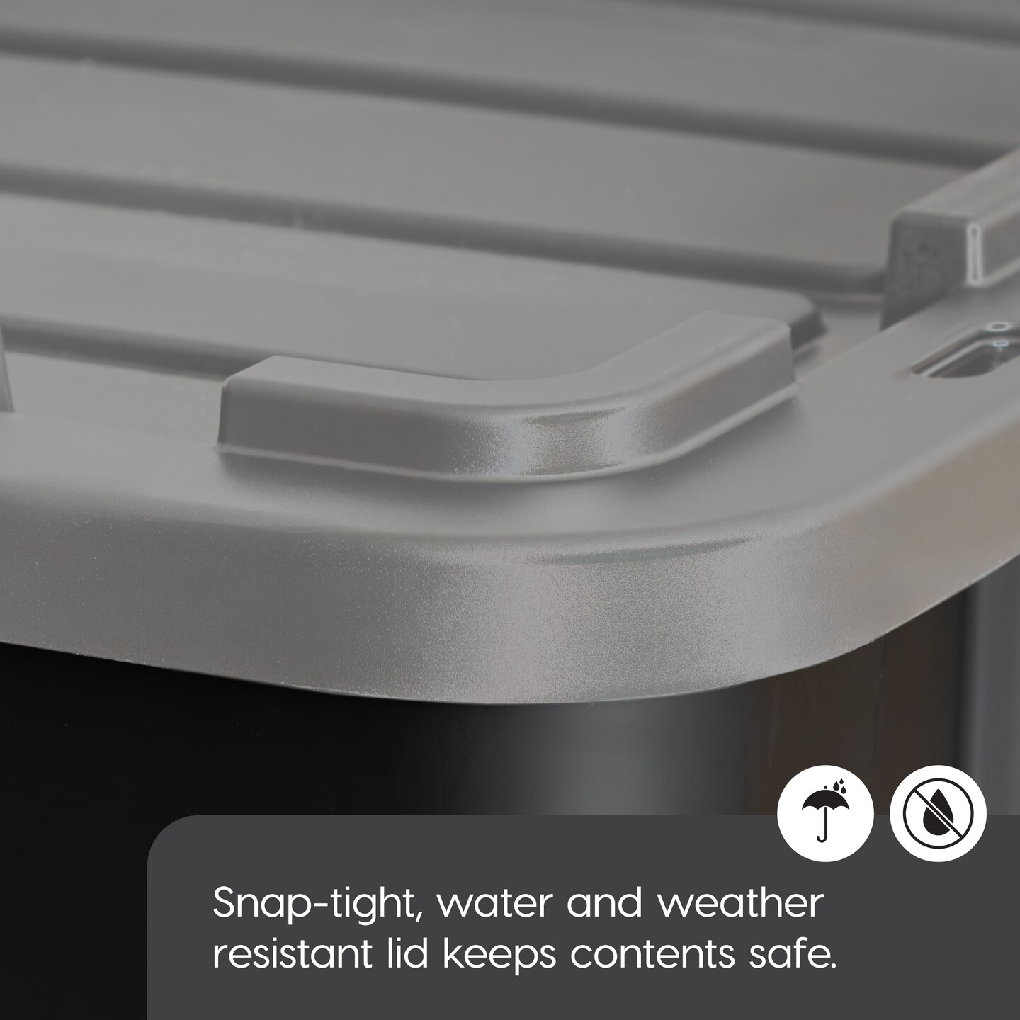 IRIS USA 27Gal Heavy-Duty Storage Plastic Bin Tote Container for Garage with Durable Lid