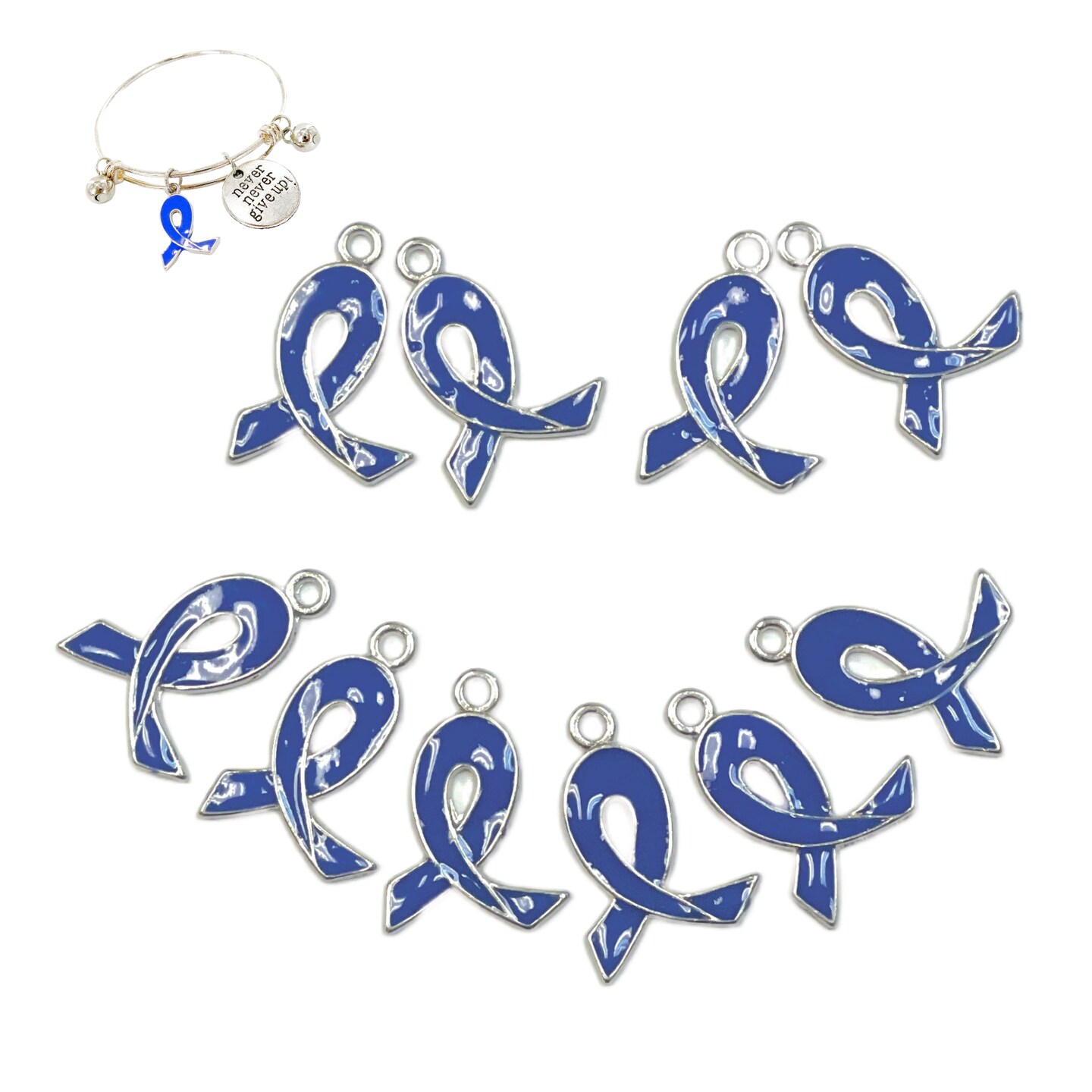 Cause Awareness Ribbons Sterling Silver Awareness Ribbon Charms