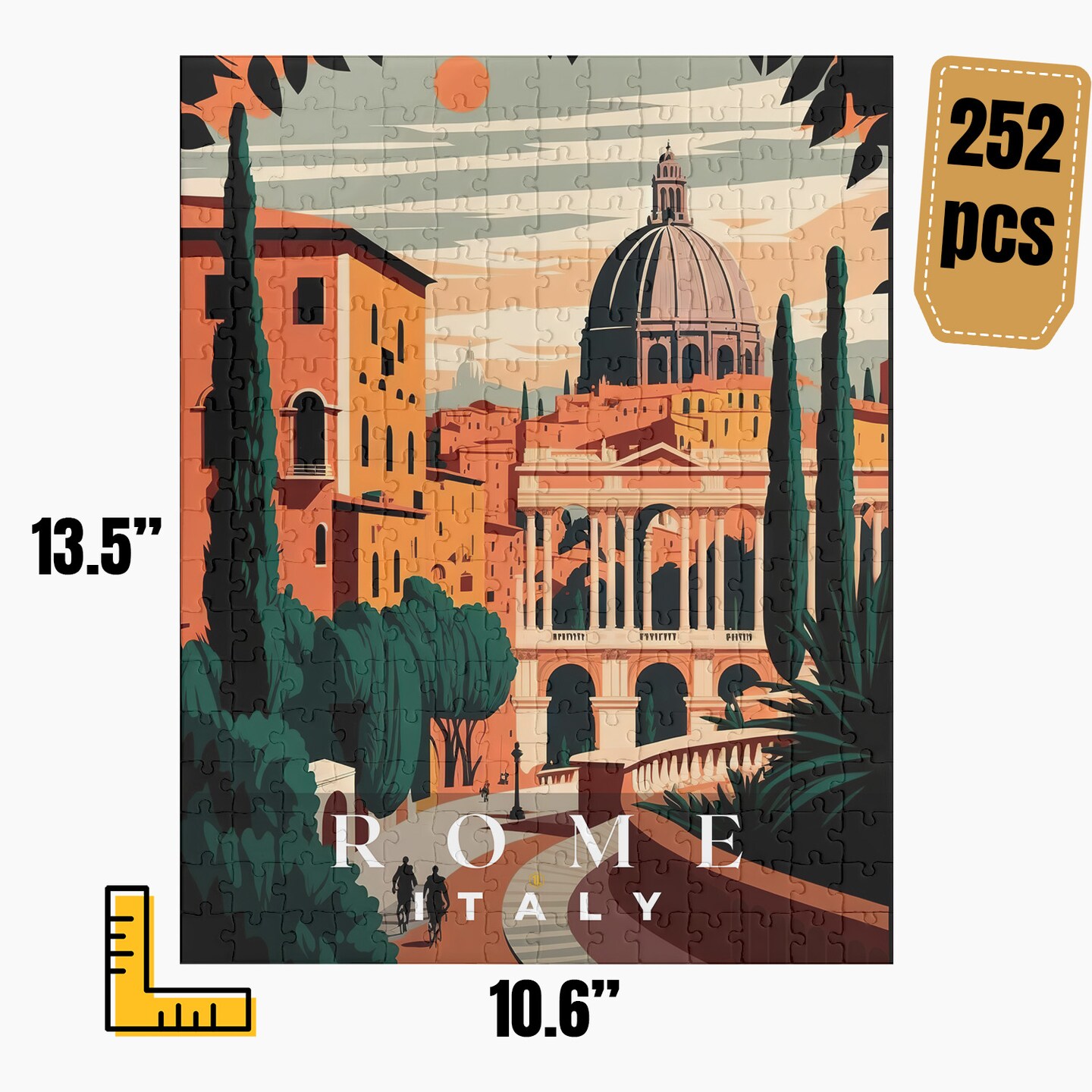 Rome Jigsaw Puzzle, Family Game, Holiday Gift | S1 product 3