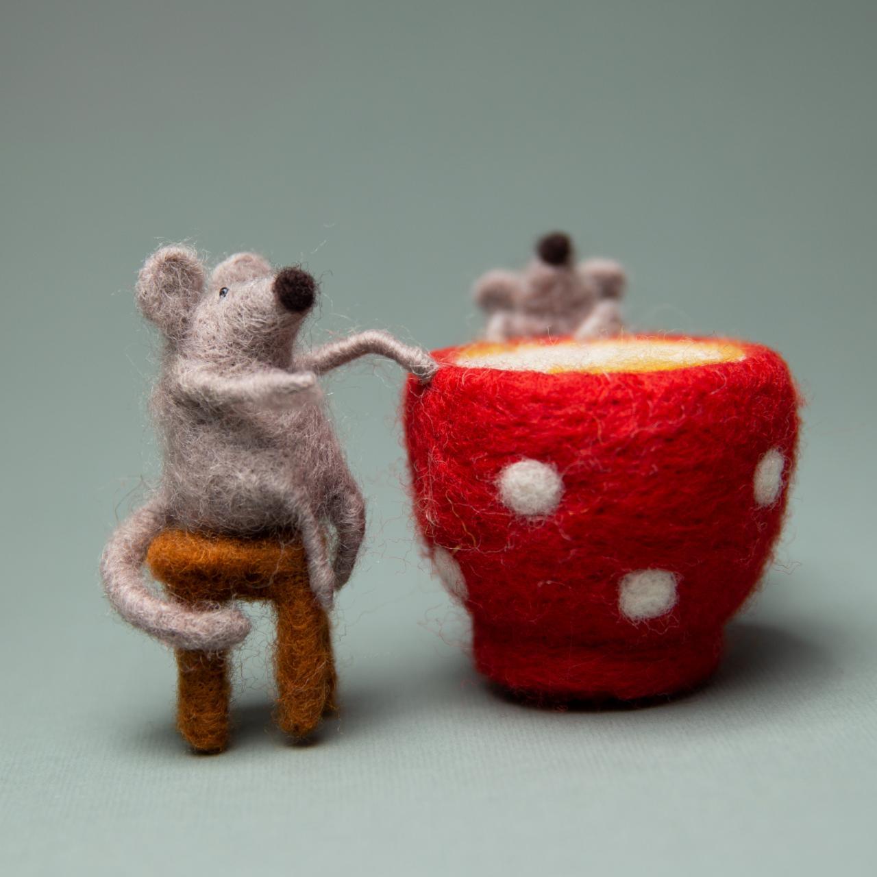 Felting kit Latte for two