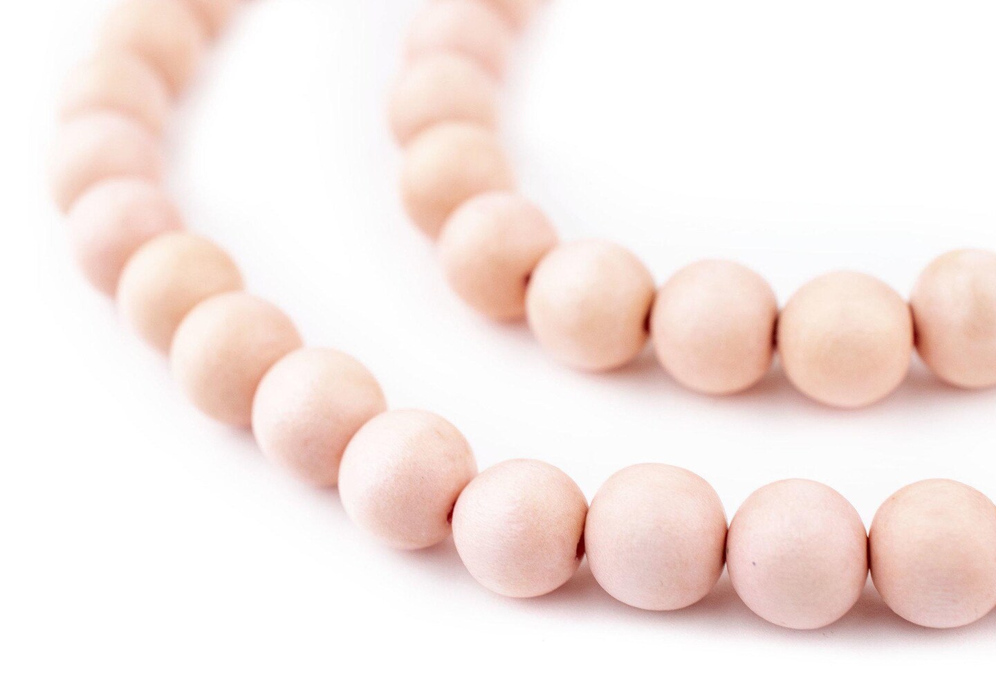 The Bead Chest Natural 12mm Wooden Beads in Pink for Jewelry Making – Round Loose Wood Spacer Beads I Approximately 35 Beads