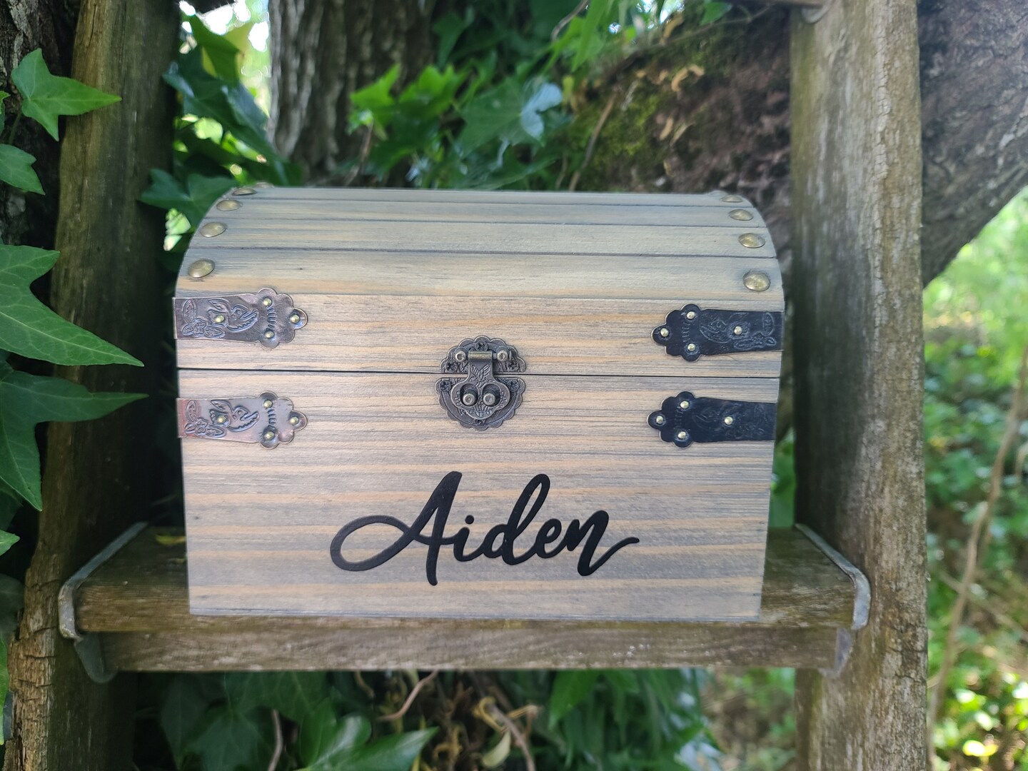 Personalized Wood Card Box With Latch shops