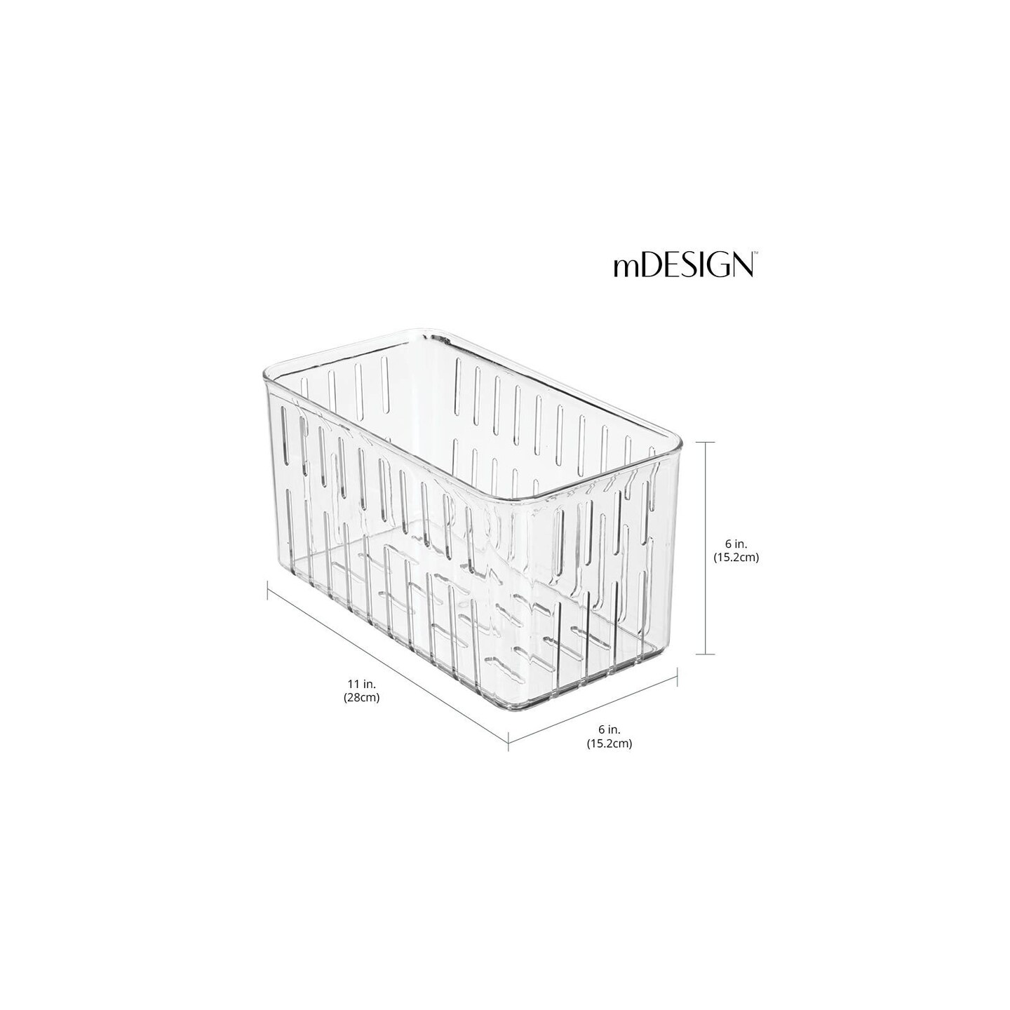 mDesign Plastic Food Cabinet Storage Organizer Container Bin