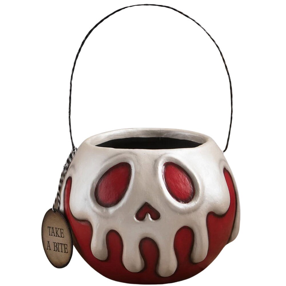 Large Red Apple With White Poison Bucket 9&#x22;