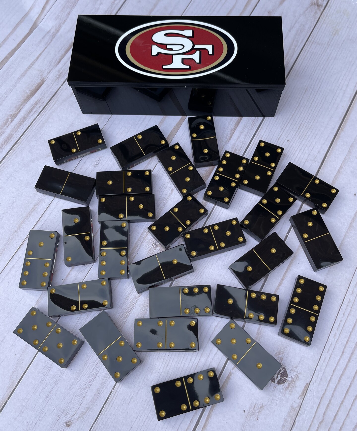 Custom Dominoes /Custom 49er Dominoes/ Professional Sized Dominoes / Epoxy 2024 Dominoes / Free Shipping / House Warming/ Custom Gift