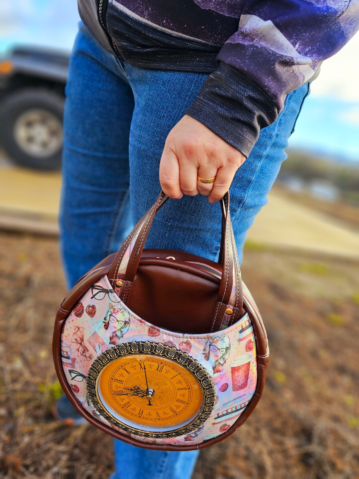 Custom Circle hot Handbag/purse