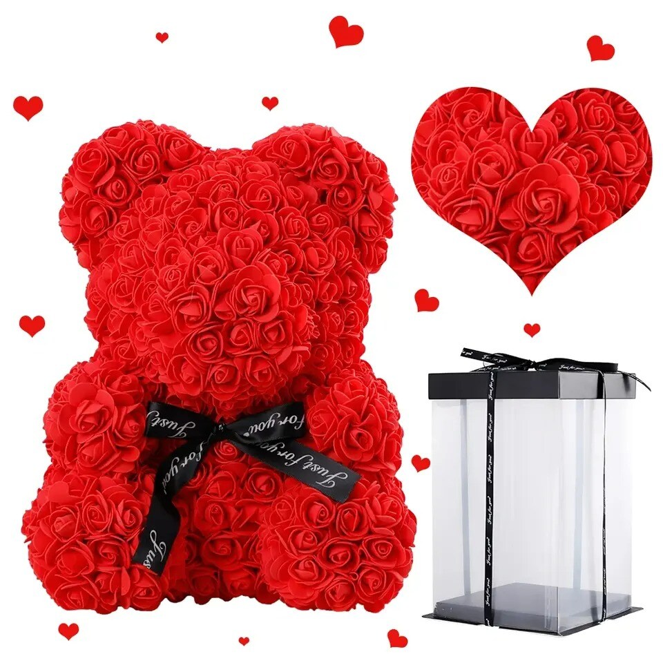 Rose Teddy Bear With Box