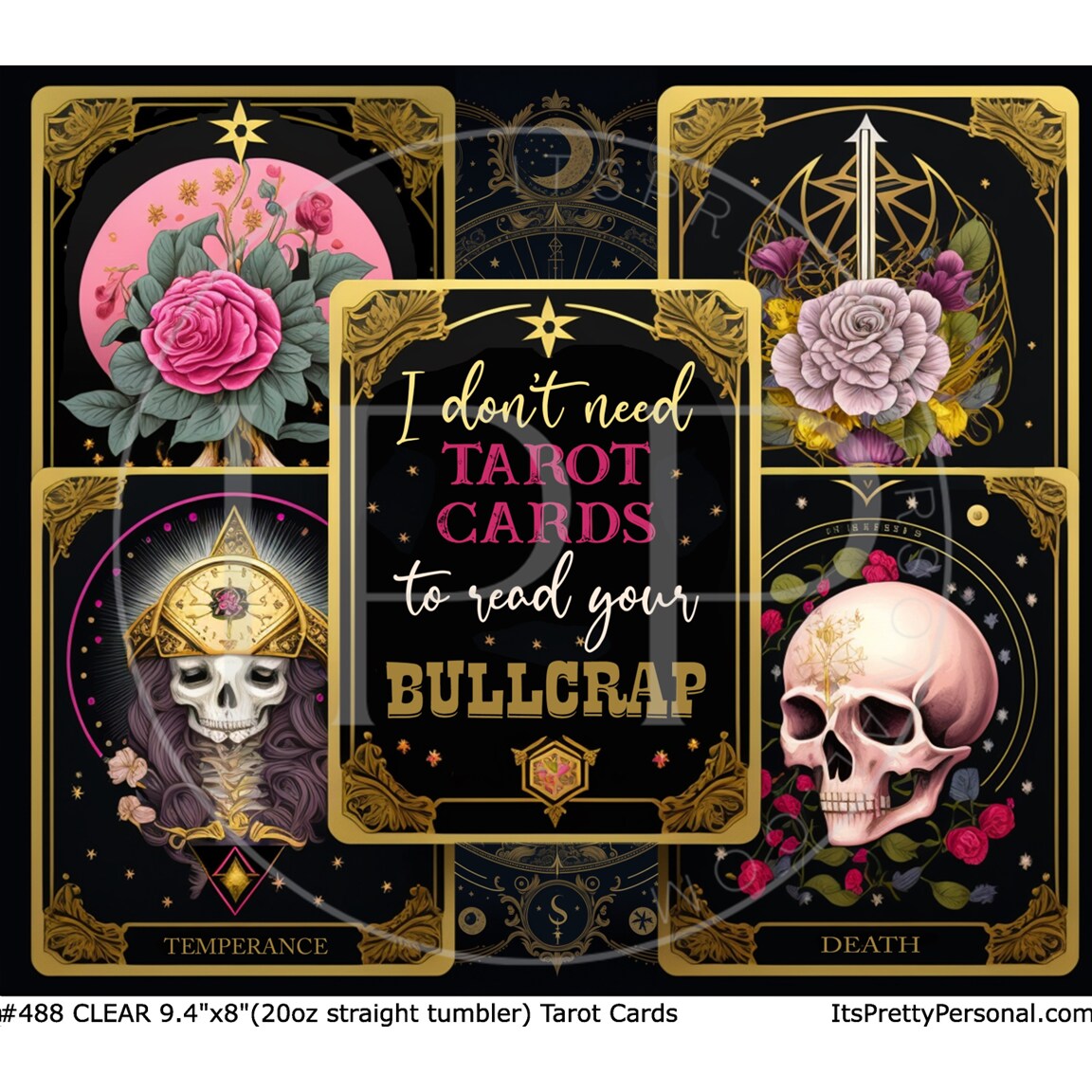 #488 CLEAR- 20oz -BULLCRAP CARD 9.4&#x22; x 8&#x22; Pattern Vinyl Wrap