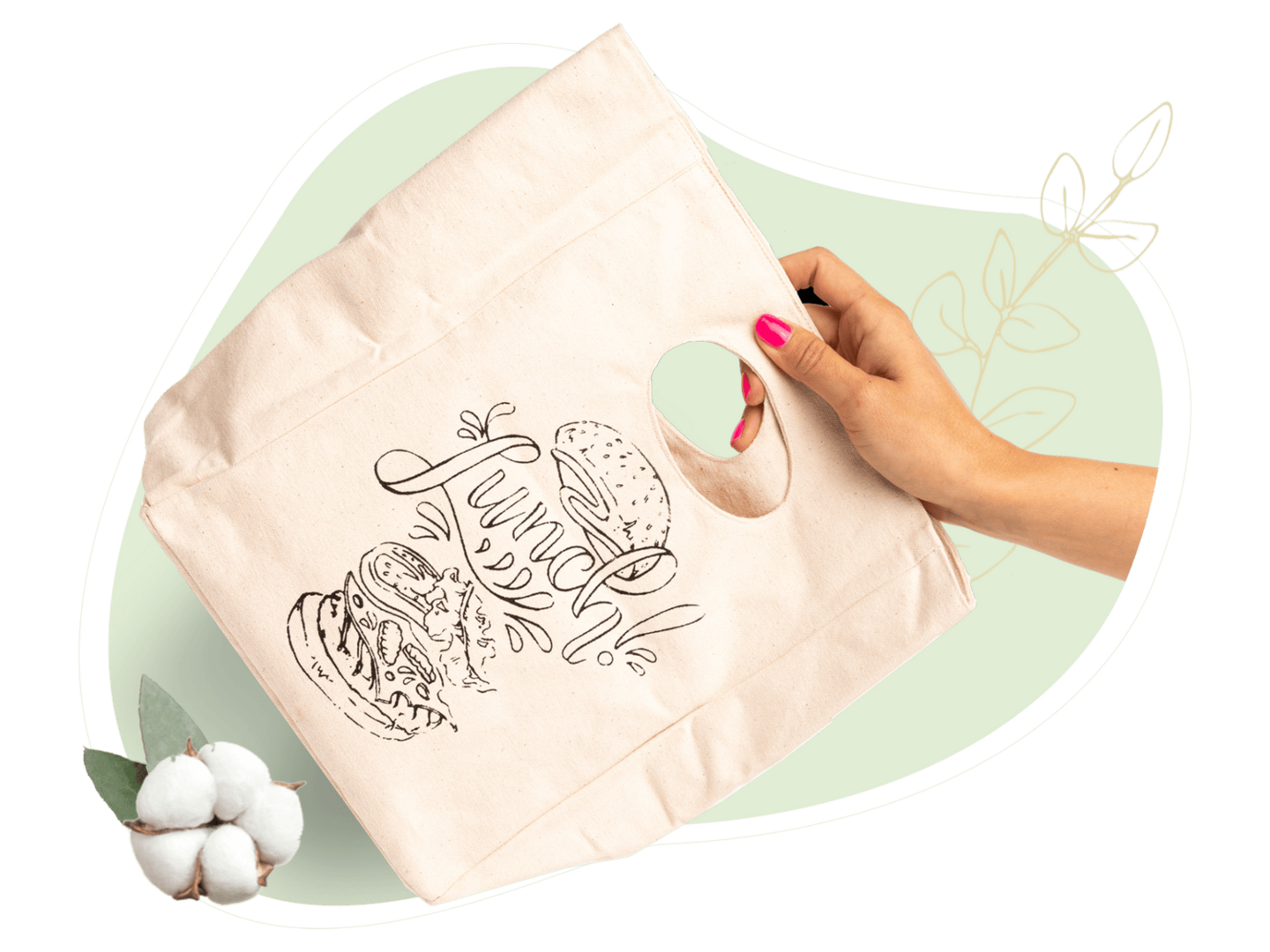 Canvas Lunch Tote Bag