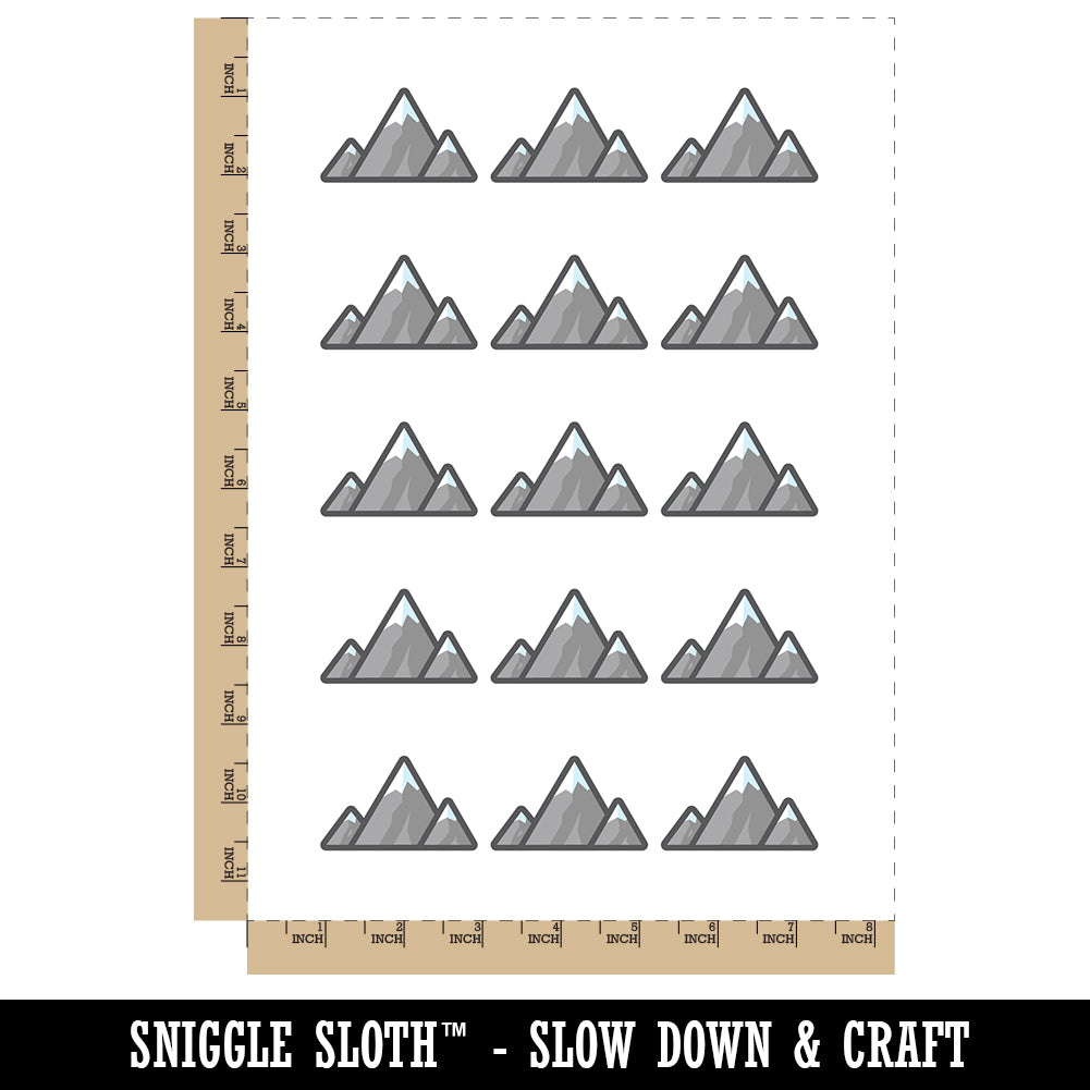 Mountain Range Temporary Tattoo Water Resistant Fake Body Art Set Collection (1 Sheet)
