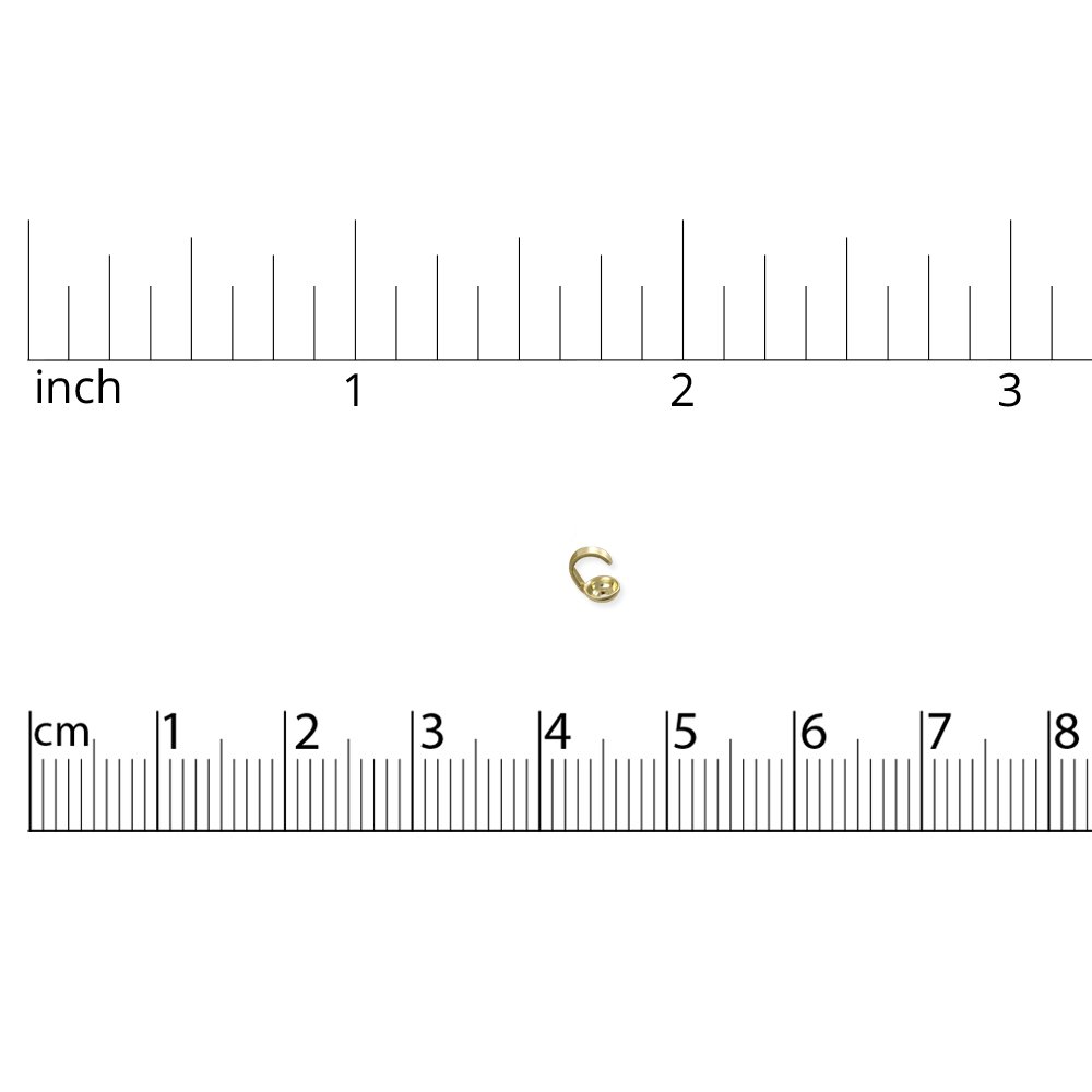 Jewelry Necklace and Bracelet Bead Tip Solid 14 Karat Yellow Gold (1-Piece)