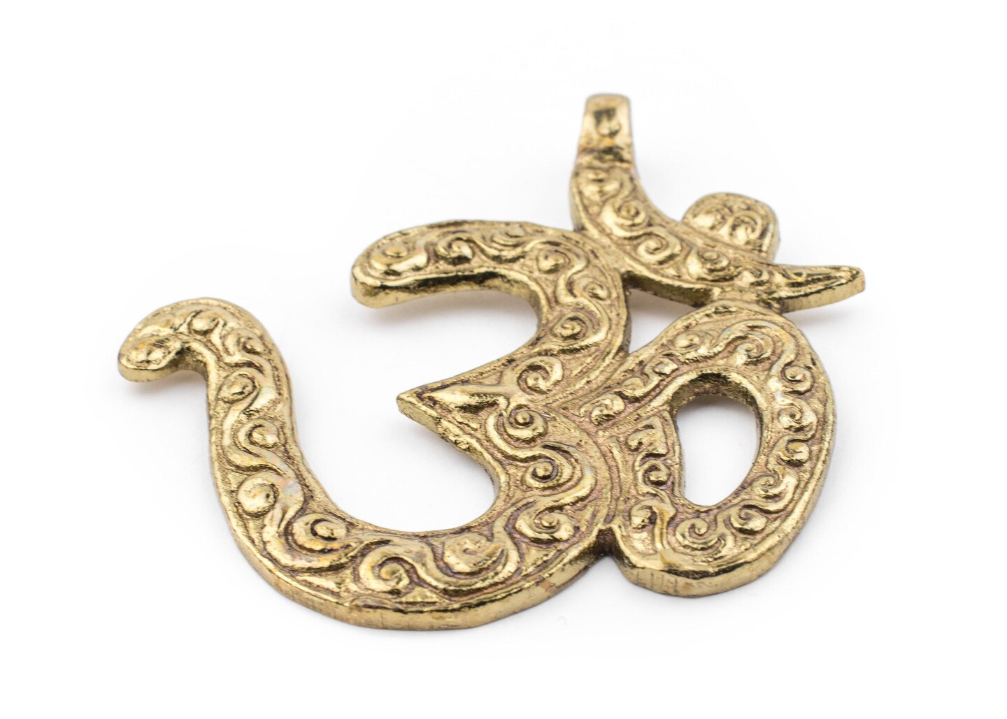 TheBeadChest Brass Om Pendant (65x65mm)