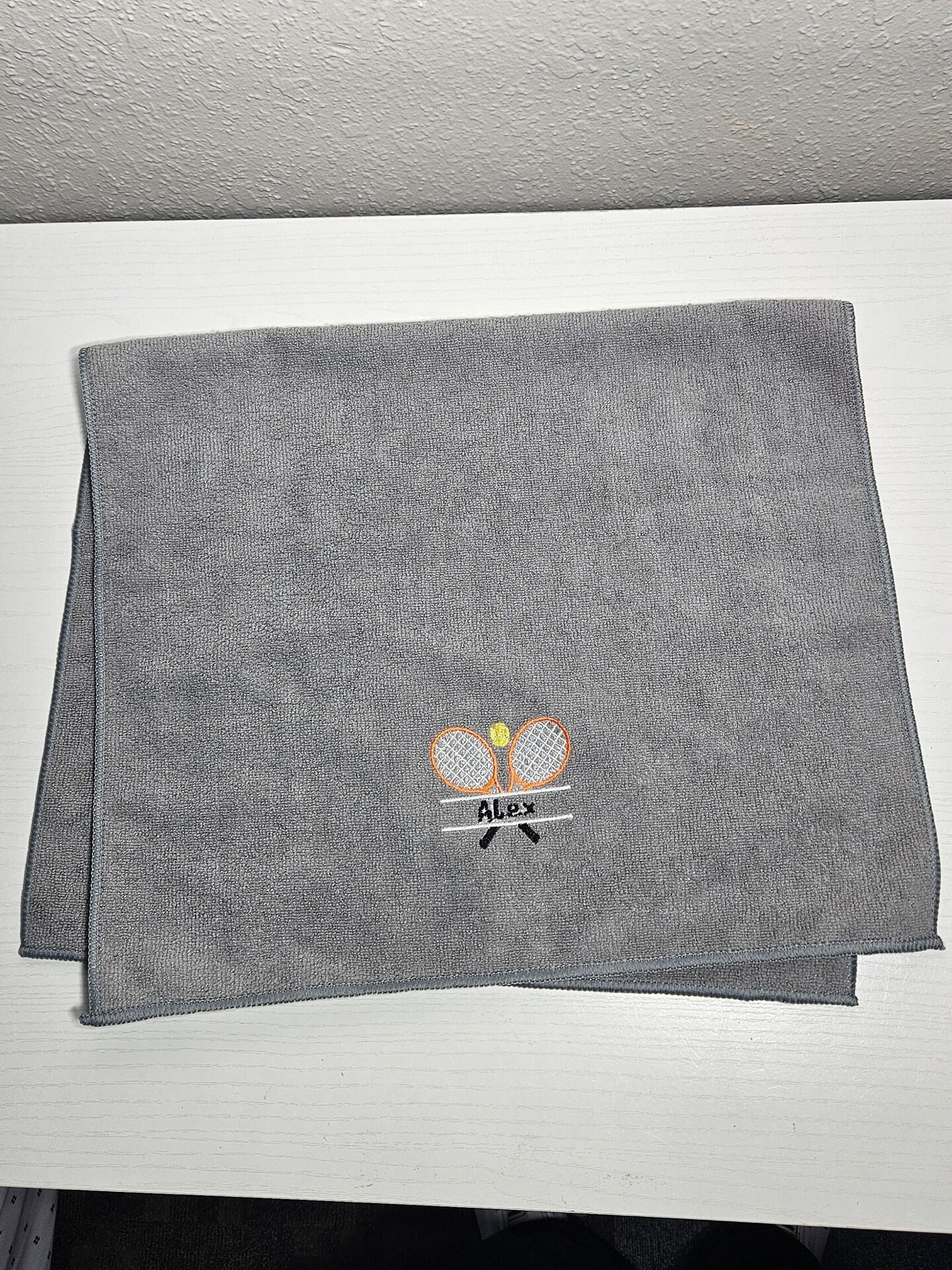 Personalized Embroidered Tennis Towel Microfiber Gym Cloth Fitness Minded Gift Coach Present Mother's Day Gift product 2