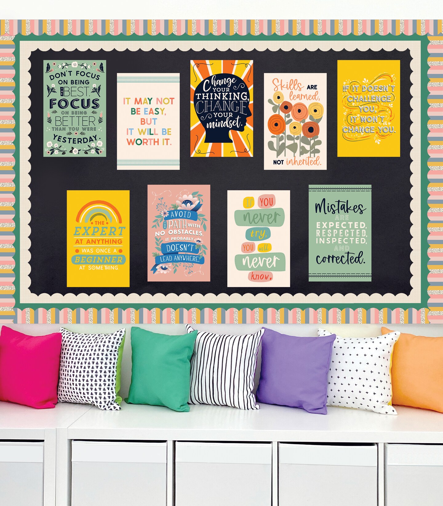 Carson Dellosa 11&#x22; x 17&#x22; Motivational Poster Set, 16 Colorful Classroom Posters With Inspirational Quotes, Inspirational Wall Art for Bulletin Board, Classroom Decor, Wall Decor, and Office Decor