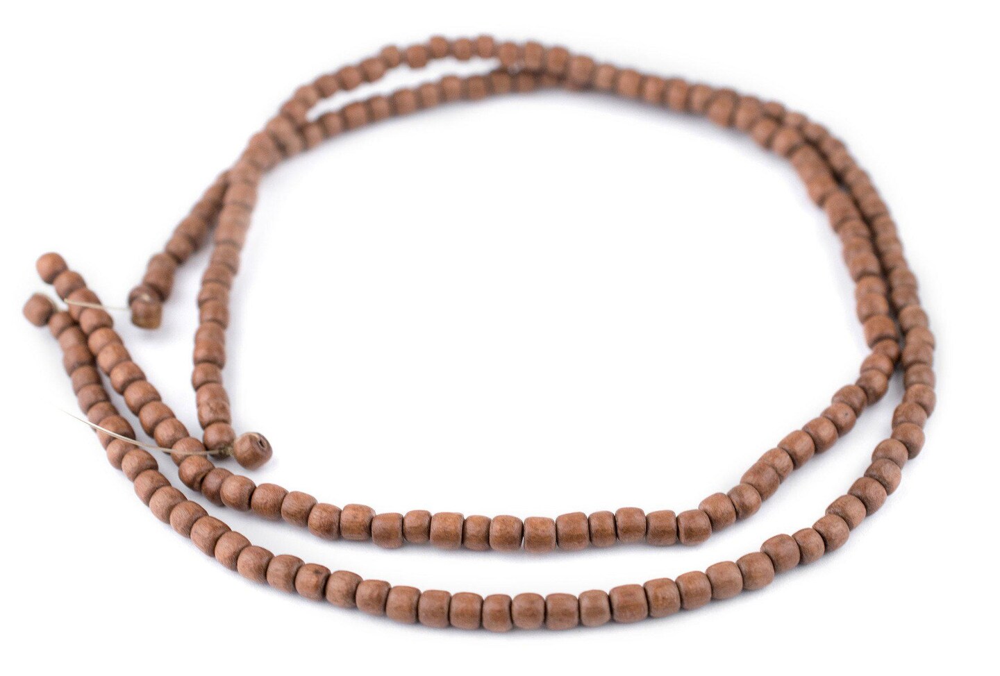 The Bead Chest Light Brown Nugget Natural Wood Beads (5mm): Organic Eco-Friendly Wooden Bead Strand for DIY Jewelry, Crafts, Necklace and Bracelet Making
