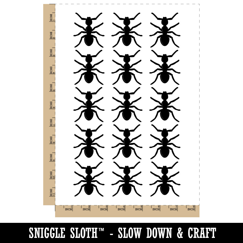 Ant Bug Temporary Tattoo Water Resistant Fake Body Art Set Collection (1 Sheet)