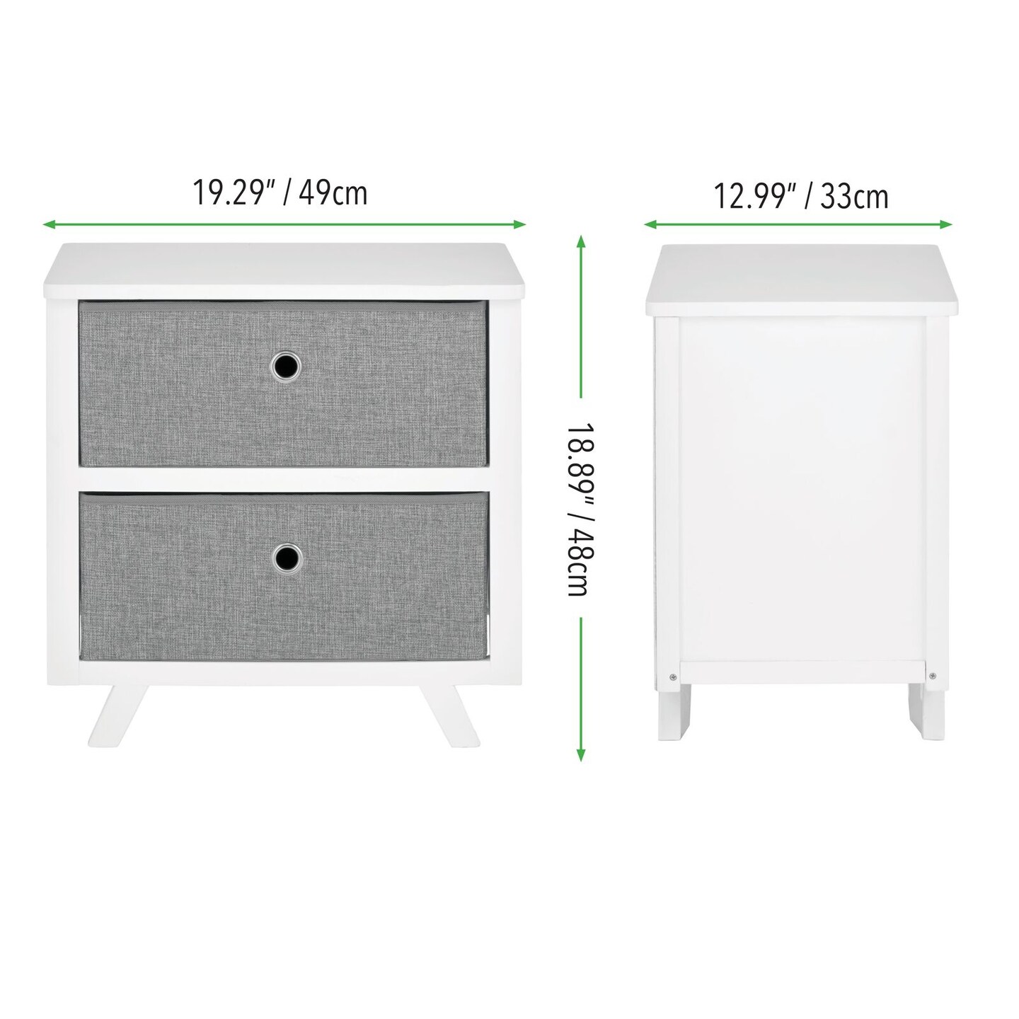 mDesign Drawer Fabric Dresser Storage Organization Chest Unit