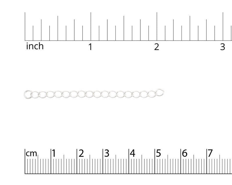 JewelrySupply Chain Extender Curb Chain 2&#x22; Sterling Silver