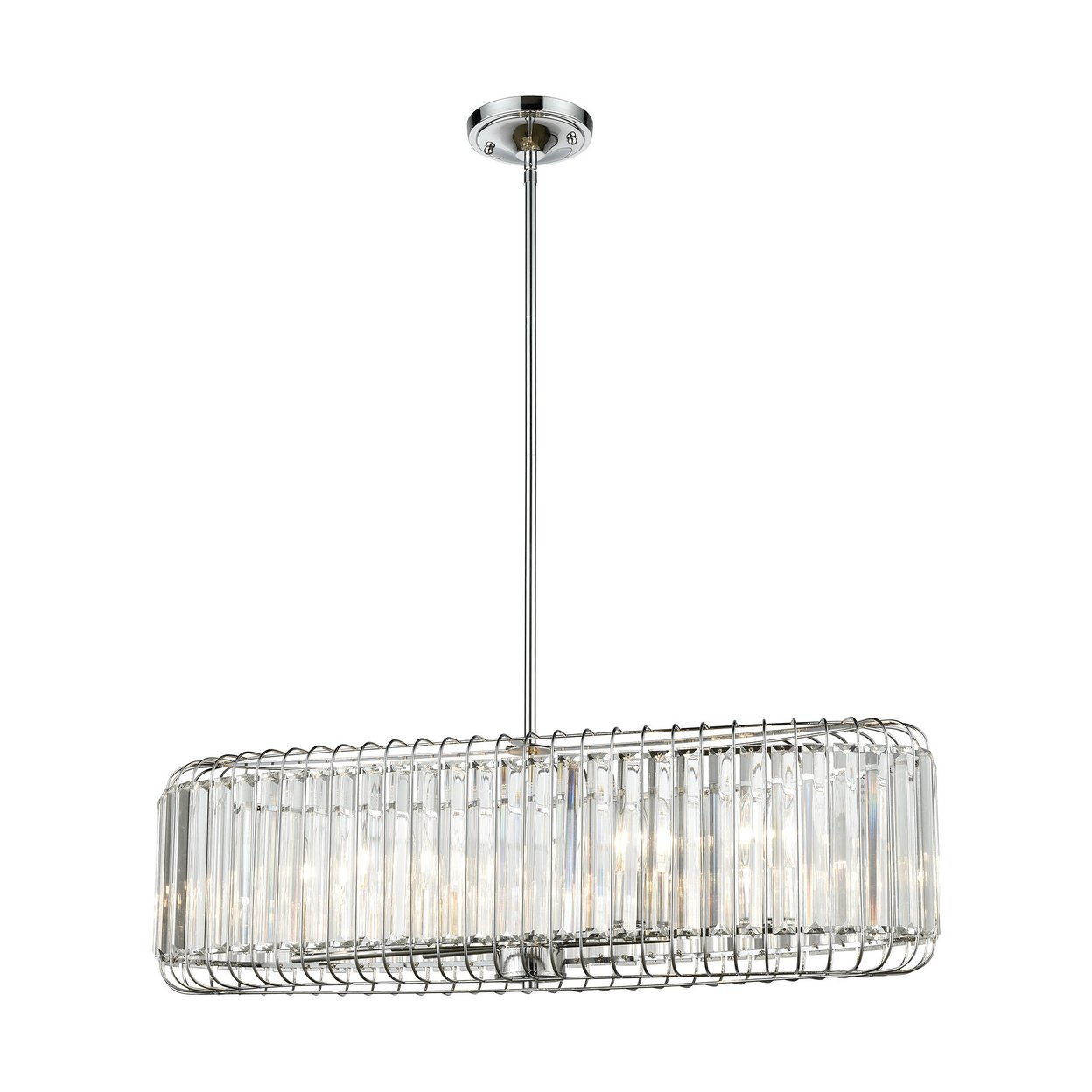 Beaumont 32 Wide 6-Light Chandelier - Polished Chrome