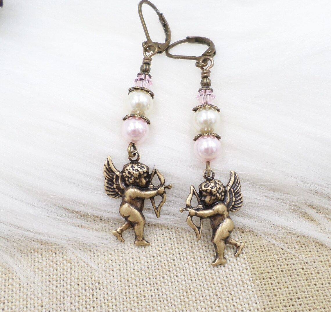 Cherub hot sale angel earrings