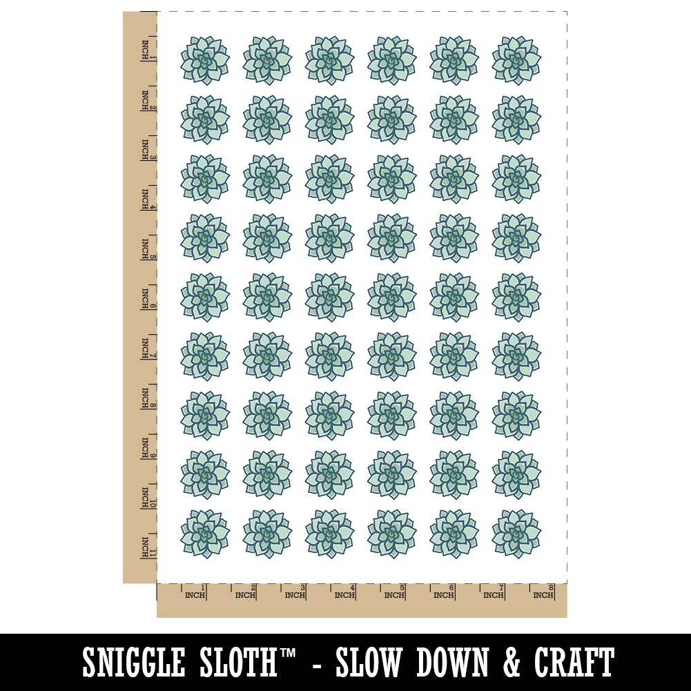 Succulent Plant Temporary Tattoo Water Resistant Fake Body Art Set Collection (1 Sheet)