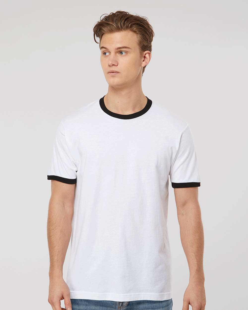 Tultex&#xAE; Fine Jersey Ringer Crewneck Short Sleeve T-Shirt