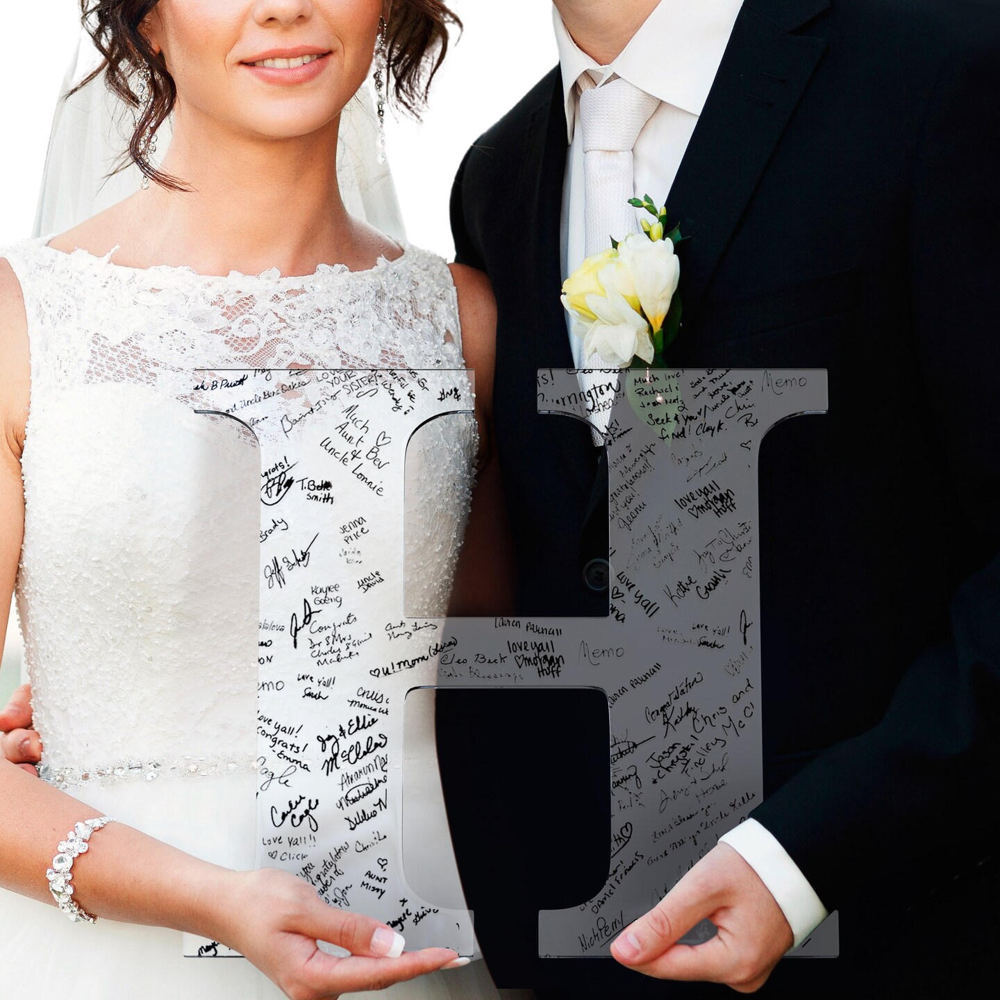 7Penn Big Letters for Guest Book Signing - 22 Inch Acrylic Marquee Letter