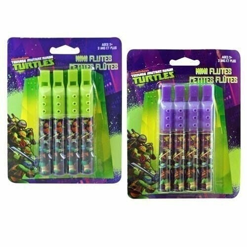 Teenage Mutant Ninja Turtles Pack Of 4 Mini Flutes (Colors Chosen Randomly)