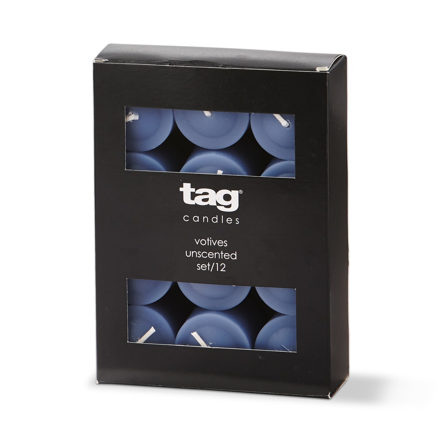 Color Studio Votive Candles Set Of 12 Slight Blue Smokeless Paraffin