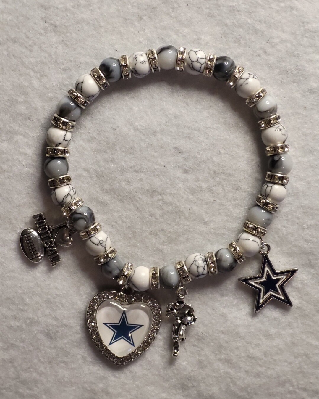 Handmade Bracelet Dallas Cowboys Beaded Bracelet Beaded Glam