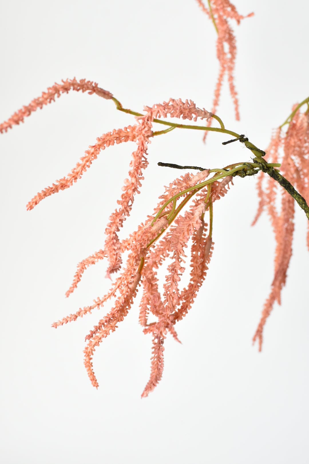 36&#x22; Faux Coral Pink Amaranthus Branch Stem