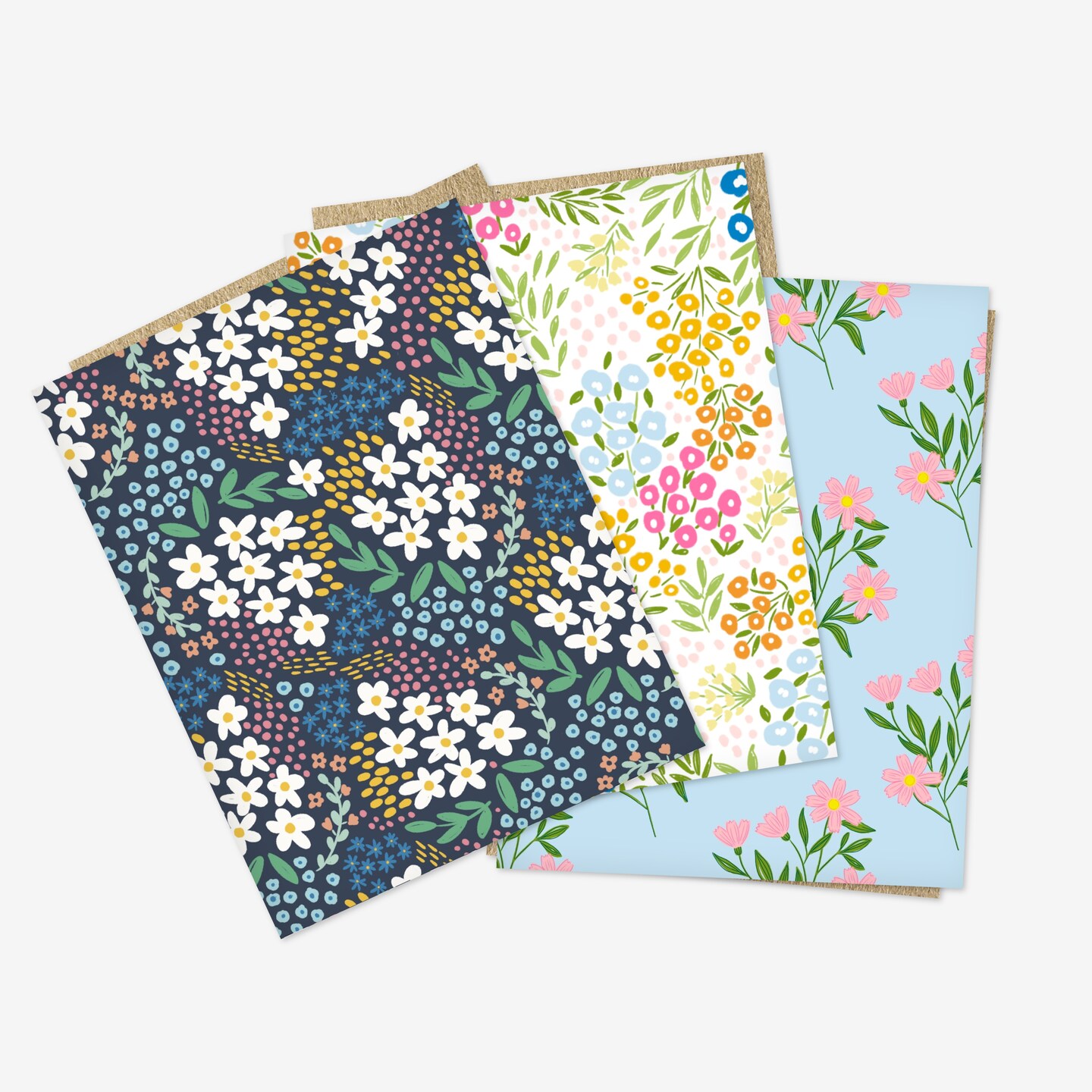 Pick Your Pack | Floral Blank Folded Note Cards and Envelopes | Flower ...