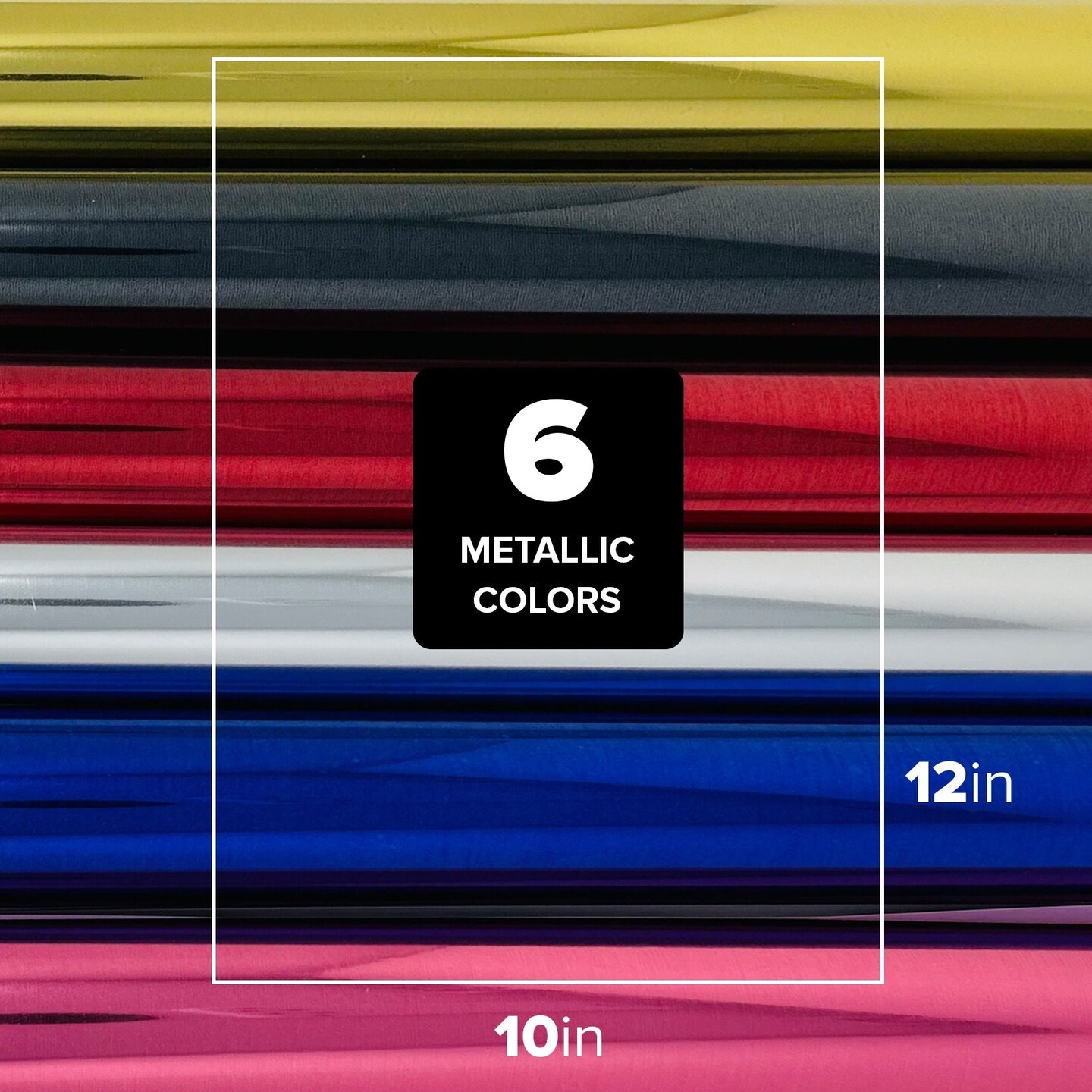 Metallic Vinyl Heat Transfer Vinyl Gold Vinyl Sheets Pink Chrome Silver Metalic Permanent Metallic Vinyl Foil Adhesive Vinyl Metallic HTV Pack Foil Vinyl Iron On Vinyl