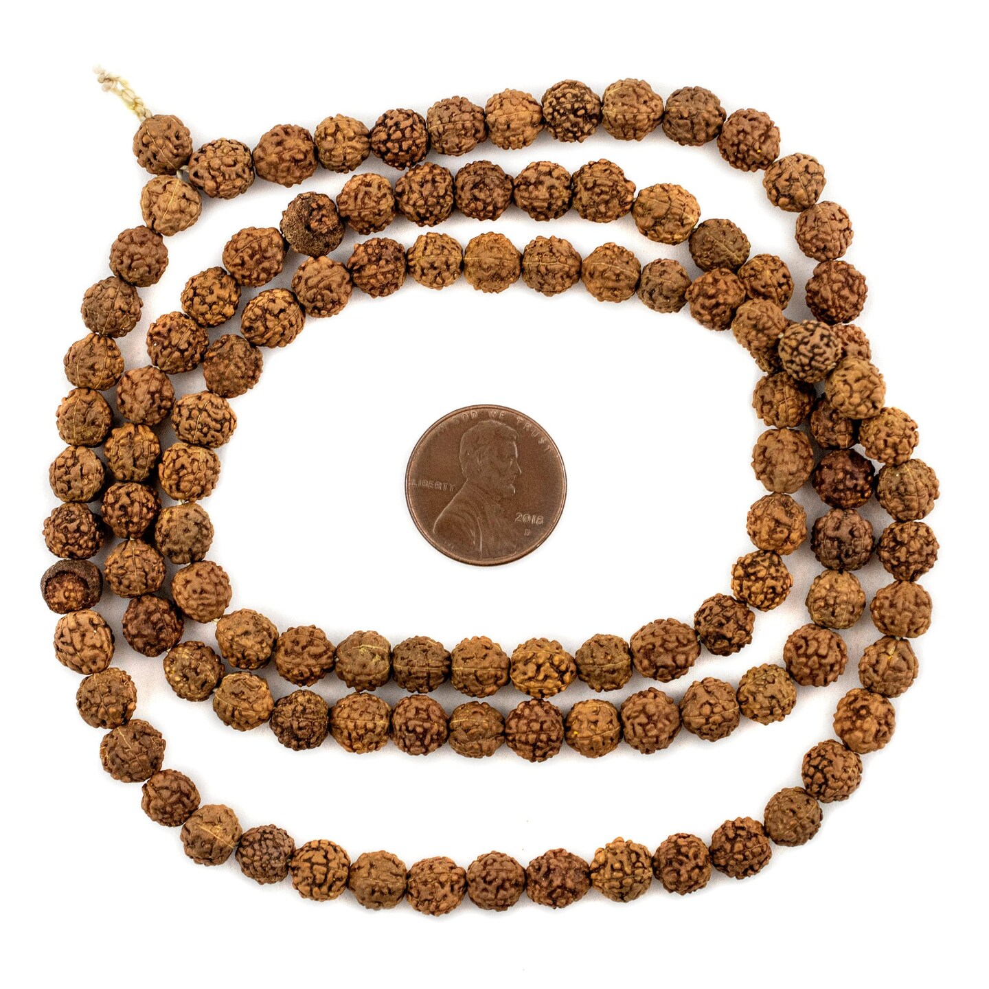 6mm Rudraksha Mala Beads - 108 Authentic Nepali Prayer Rosary Beads - The Bead Chest