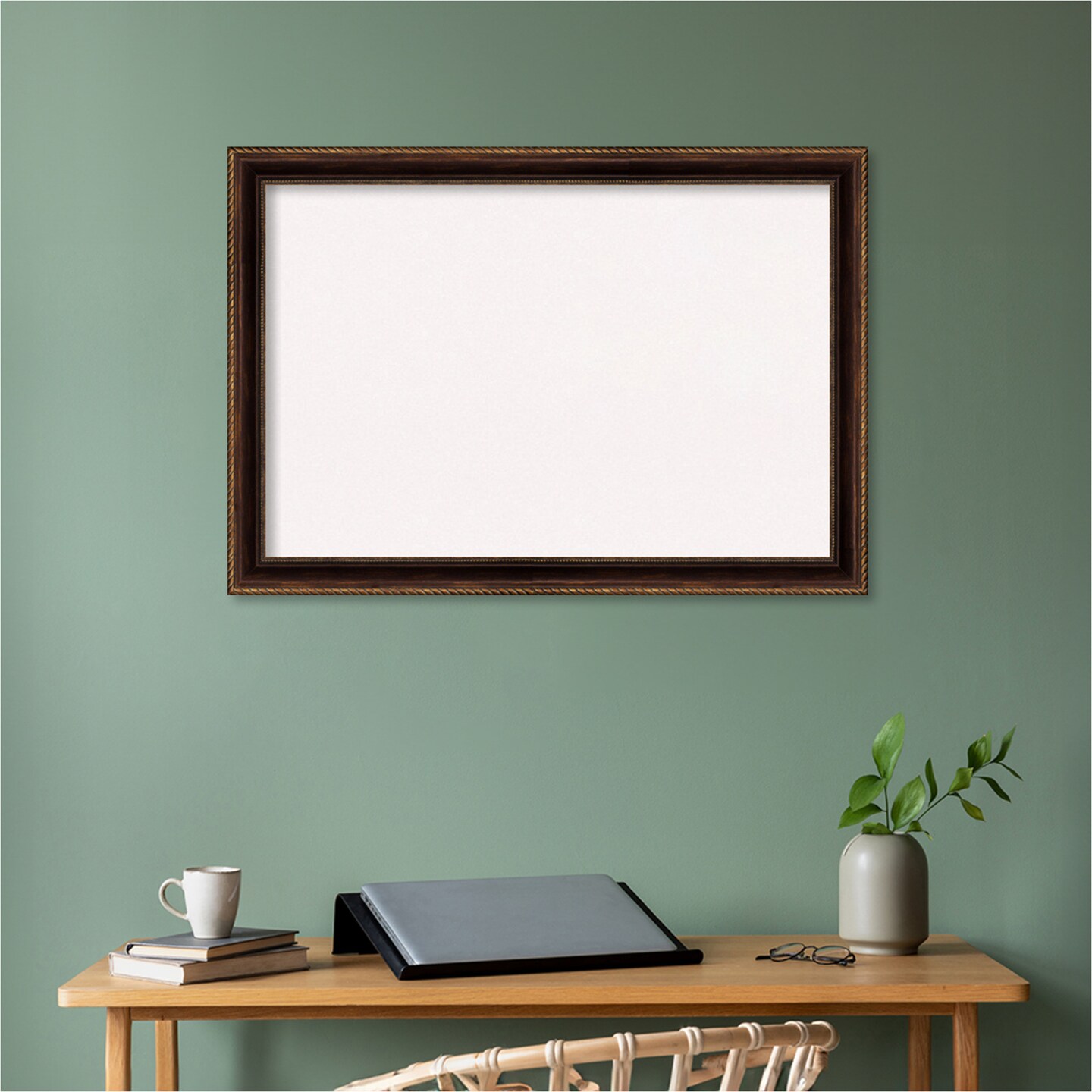 Corded Framed Corkboard, White Cork