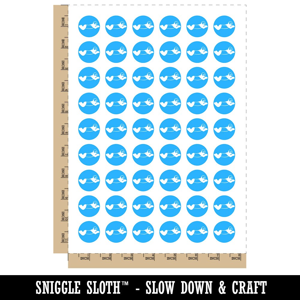 Swimming Swimmer Breaststroke Temporary Tattoo Water Resistant Fake Body Art Set Collection (1 Sheet)