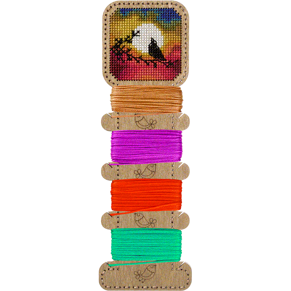 Blank for embroidery with thread on wood