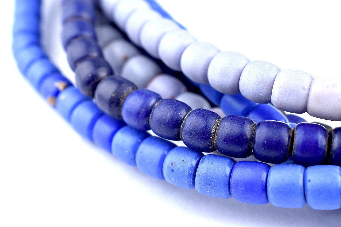 The Bead Chest 3 Strand Variety Pack Turkana Beads: Authentic East African Tribal Glass Beads from Kenya