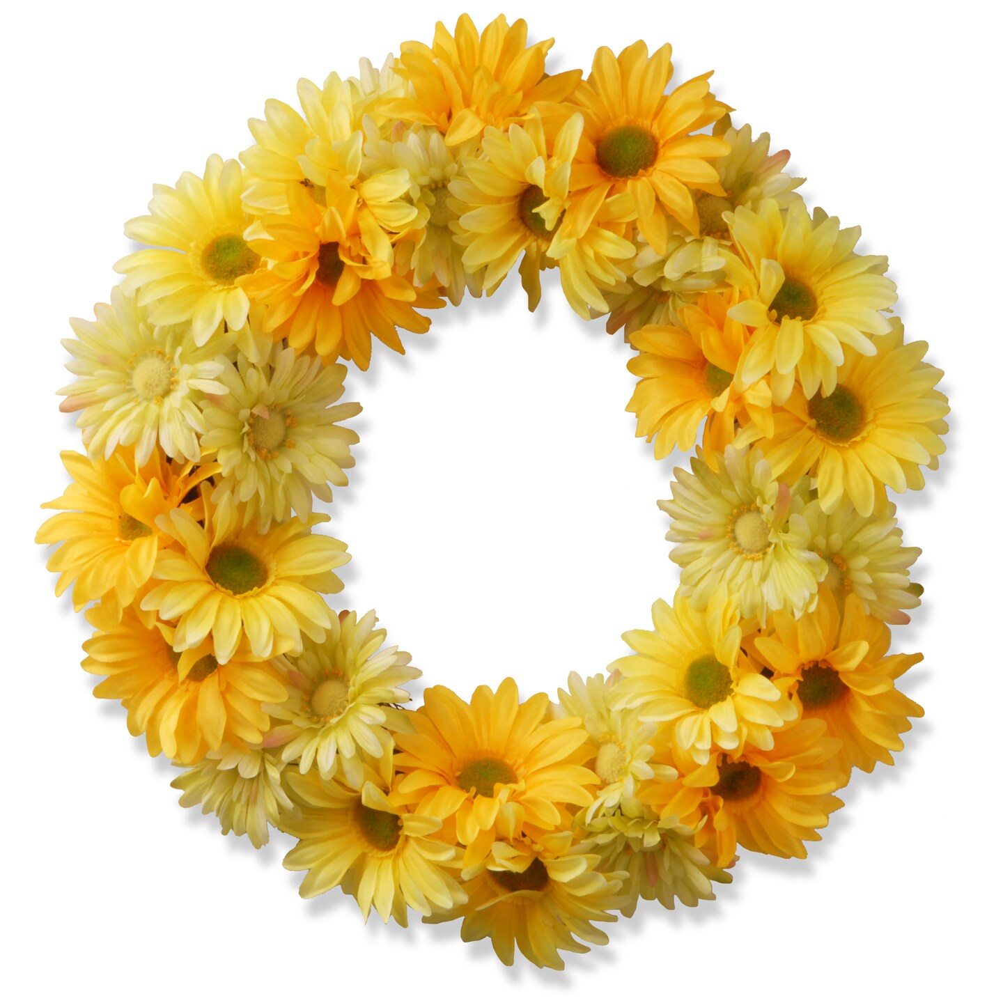 19&#x22; Garden Accents Yellow Cosmos Wreath